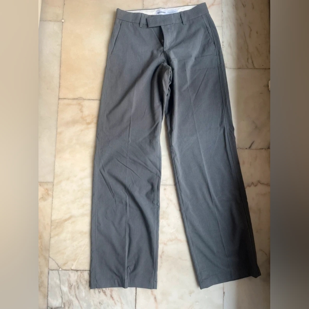 Men's Gray Pinstripe Pants